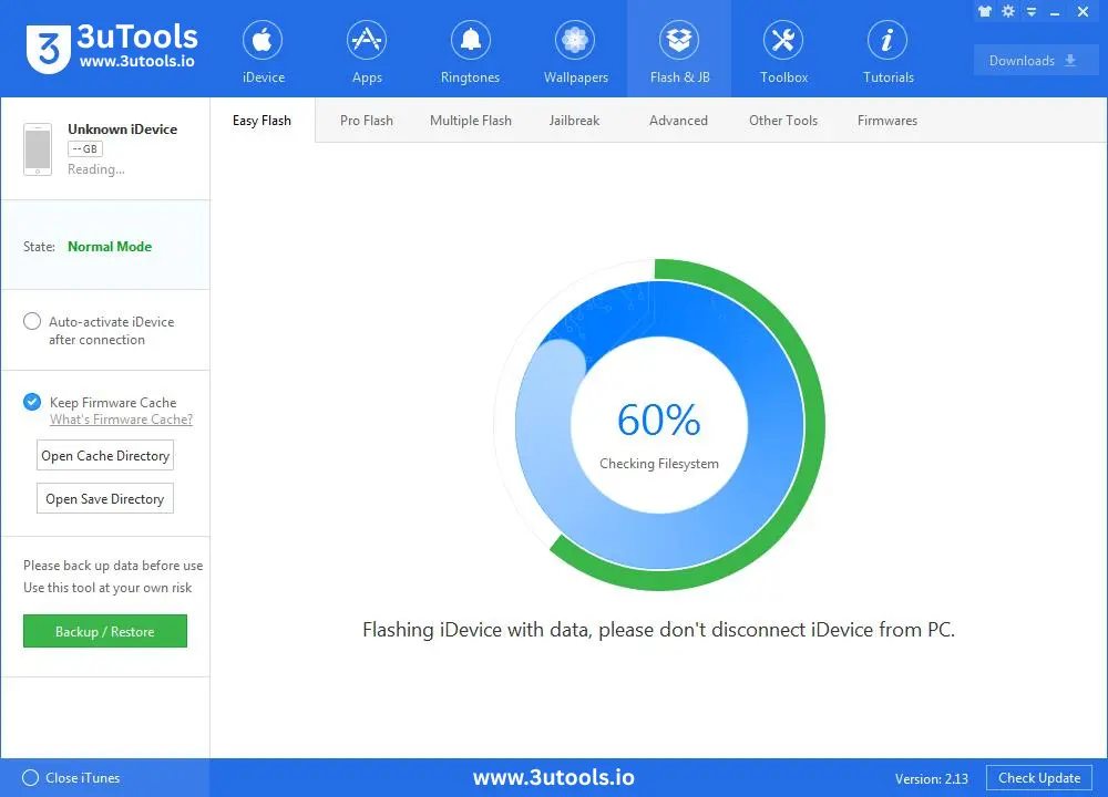 how to flash ios with 3utools